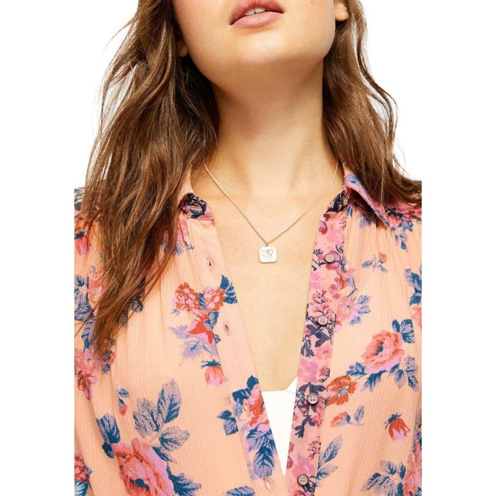 Free People Hold On To Me Floral Top NWT XS - Picture 4 of 11